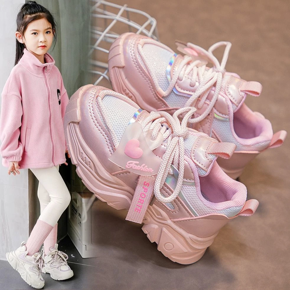 女童春秋2025新款儿童运动鞋软底女孩中大童运动鞋休闲超软XT808-