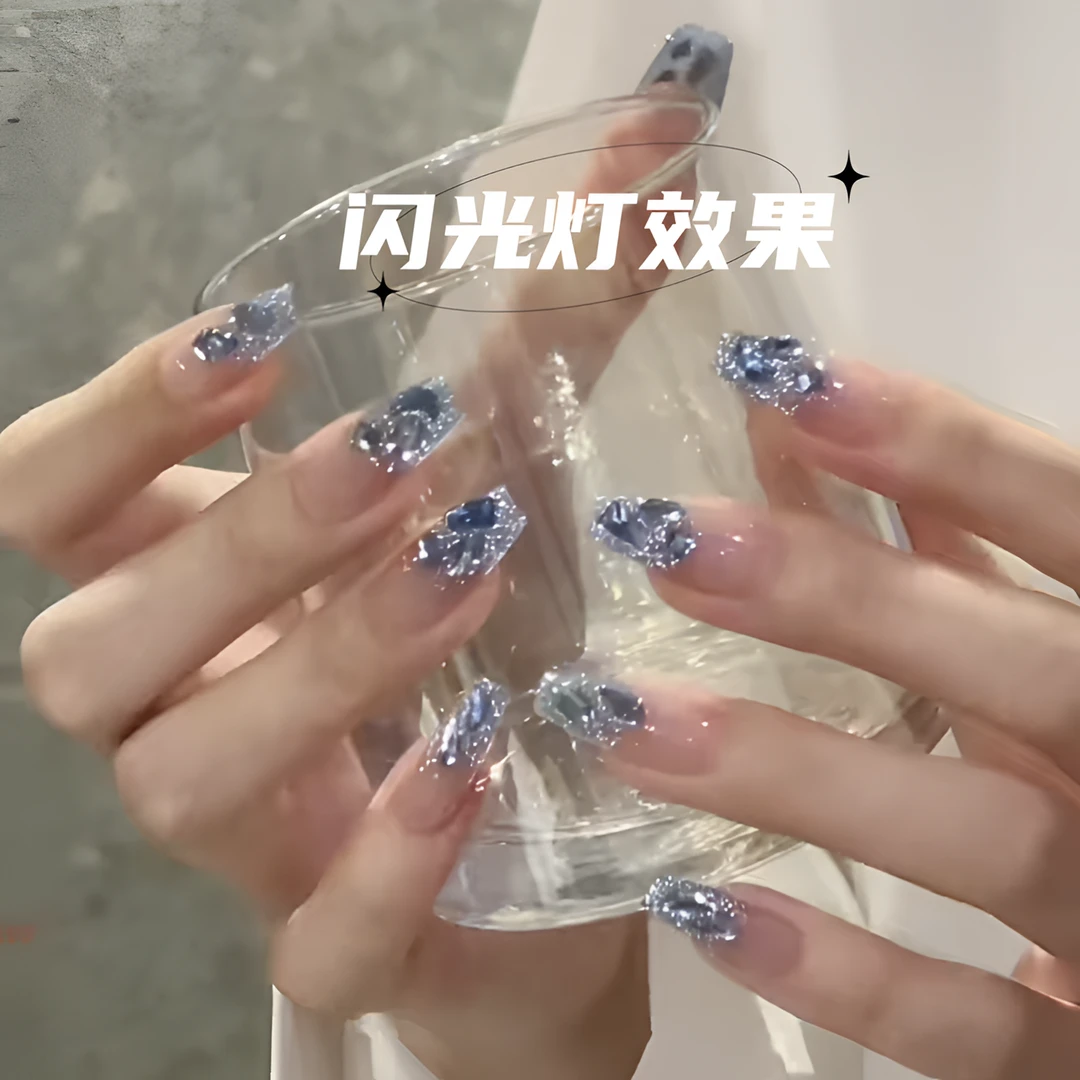 JohonGirls'/琴岛小嫚【星空碎钻】 温精灵气质碎钻K9手工穿戴甲