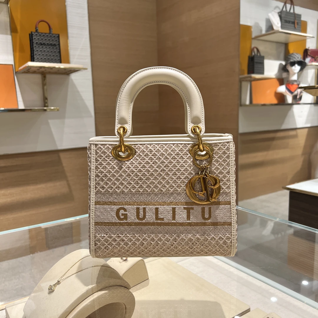 GULITU 新款时尚轻奢小香风手提戴妃包H8026