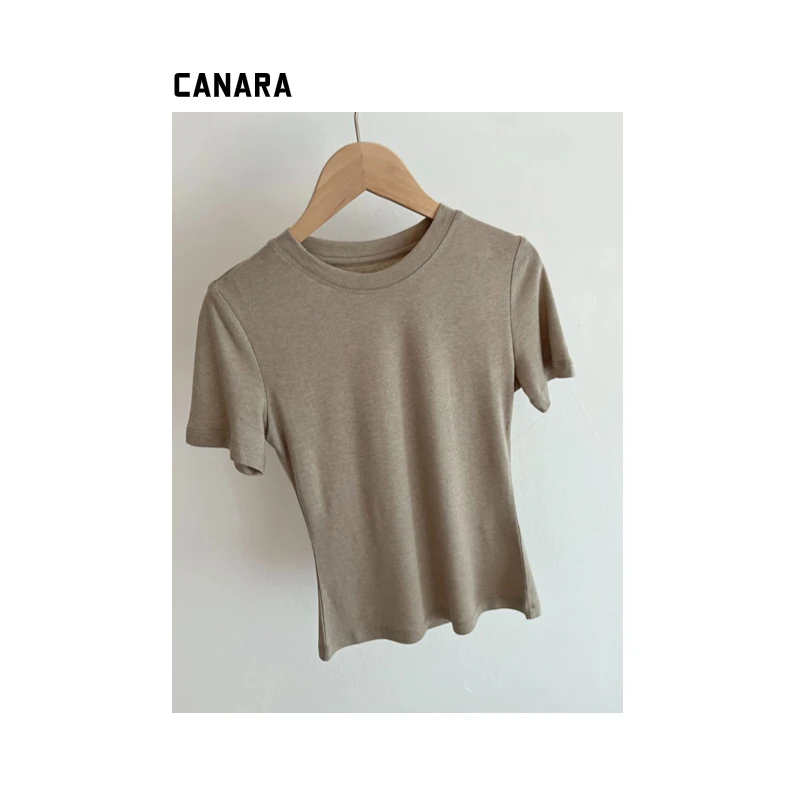 CANARA【百搭女王】【断码清仓NO退NO换】羊毛短袖