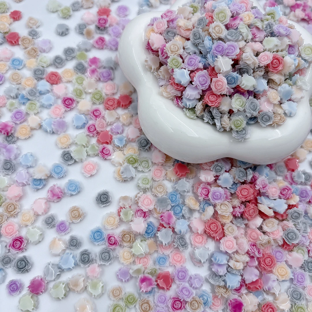 【夜光干枯玫瑰】夜光仙仙美甲饰品仙女玫瑰花朵美甲钻6/8mm饰品
