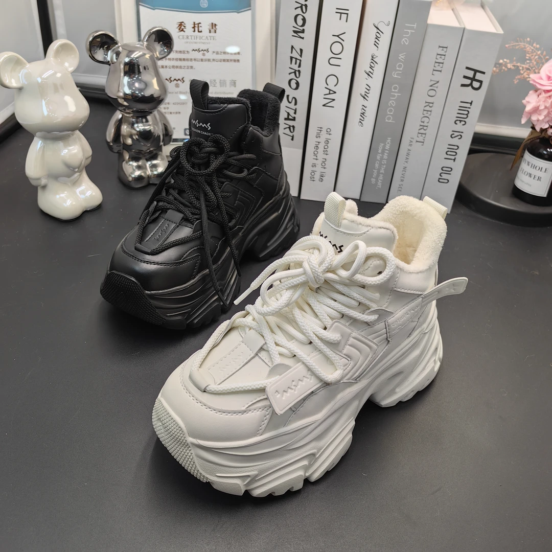 <玛莎玛索>冬季新款真皮大棉松糕底老爹鞋（618-126M）潮流时尚百搭