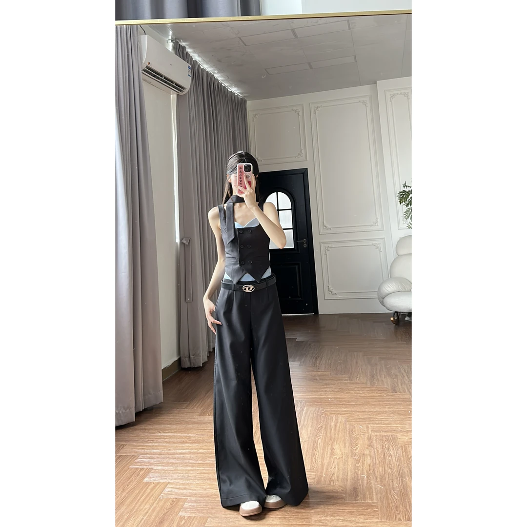 小小仟 辣妹女夏新款时尚露背纯欲蝴蝶吊带半身裙