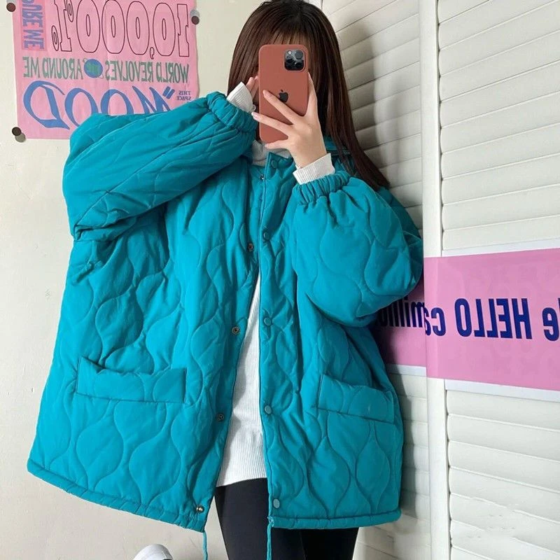 轻薄棉服女款面包服棉袄大码时尚学生棉衣韩版夹棉外套小众秋冬