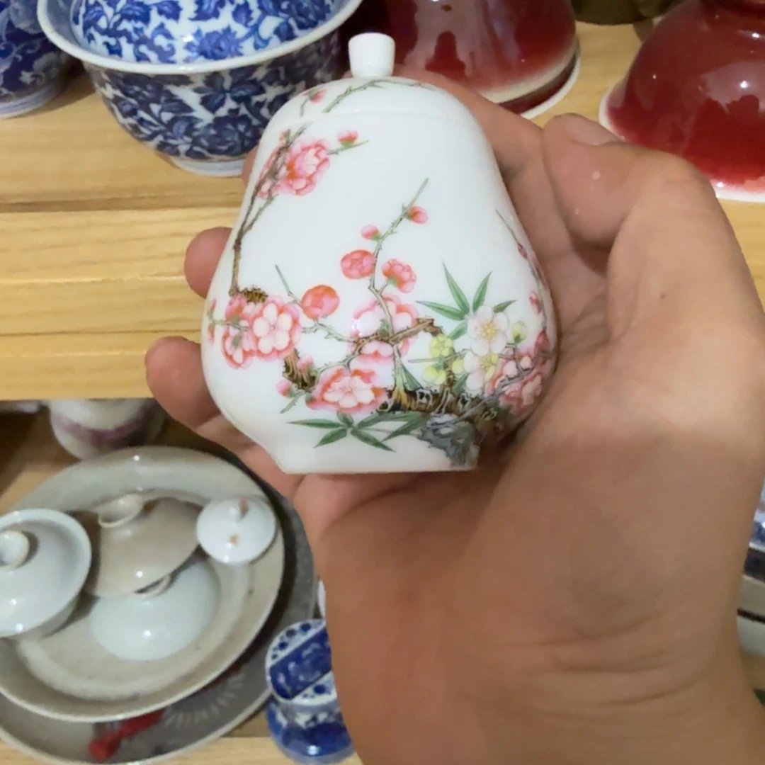 嘉*梅开五福小醒茶罐