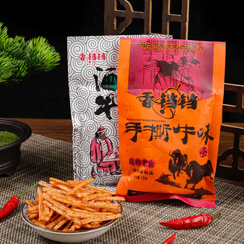 香铛铛酒鬼牛味手撕牛肉味辣条怀旧麻辣味素食儿时角零食小吃笋0g