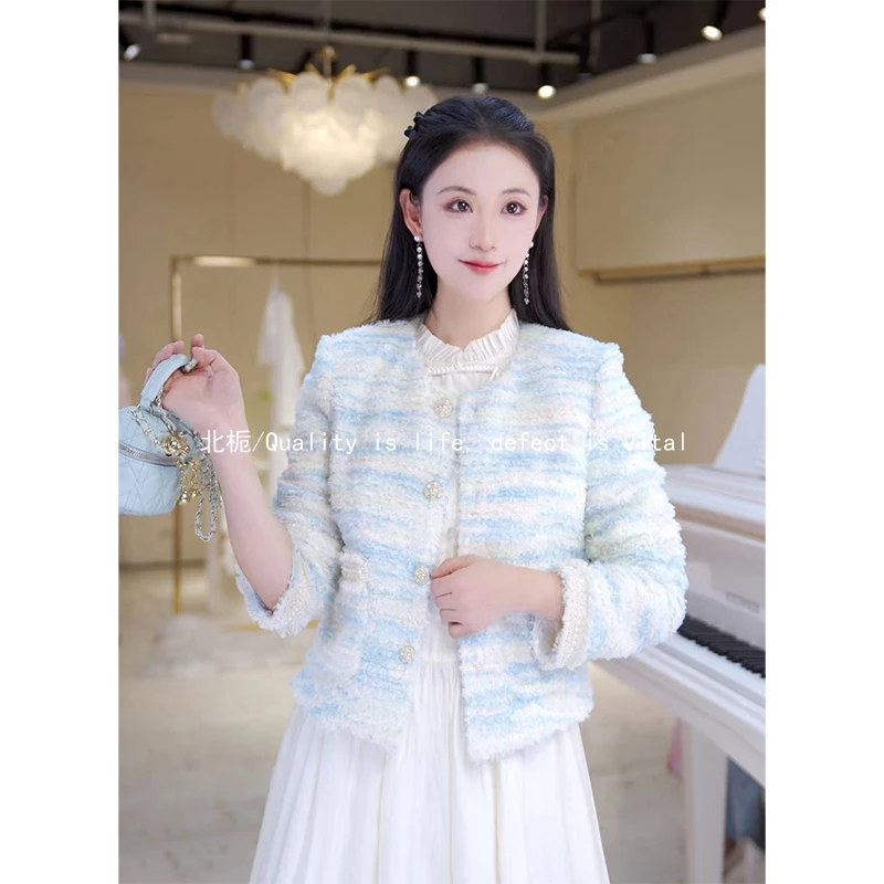 【蓝尾雀】小香风长袖外套 812849