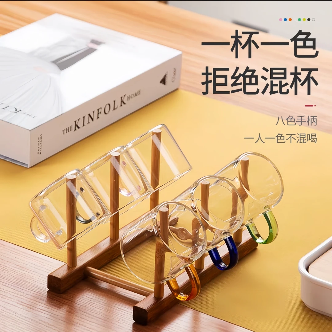【粉丝福利】6只装玻璃小茶杯高硼硅玻璃小杯子家用耐热喝茶玻璃杯