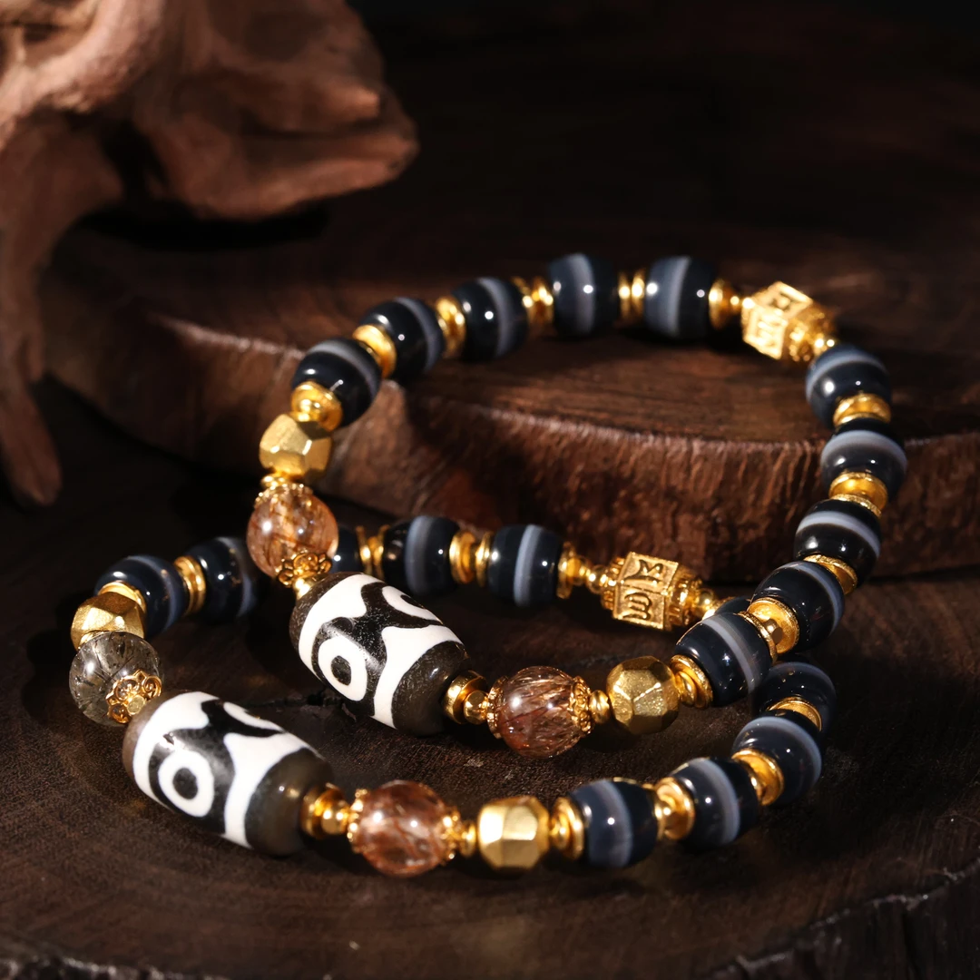 壹加林妹妹 | 玛瑙小卢三眼牙牙手串系列多样性发其一