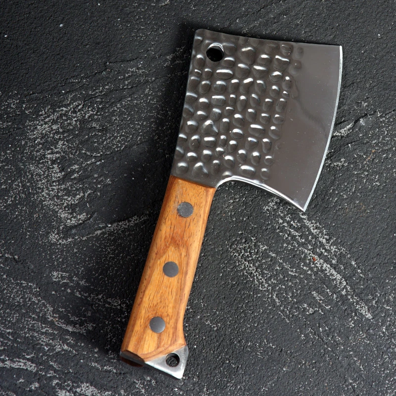 【直播福利】 4cr15mov不锈钢砍骨刀锤纹锻打砍鸡鸭鱼排骨斩刀