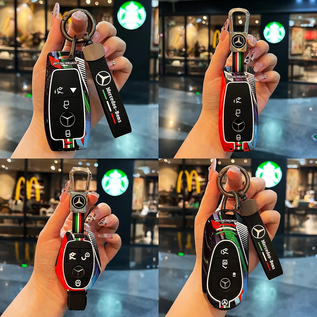 【3号合金涂装】奔驰钥匙包赛道涂装风格奔驰A级C级E级S级迈巴赫GLC