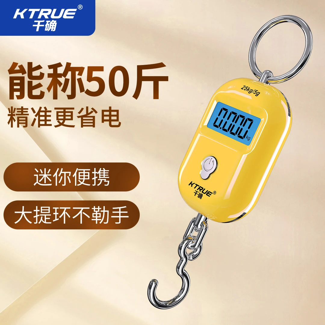 千确迷你手提商用高精度高精准商用手提挂钩称家用小型便携式称