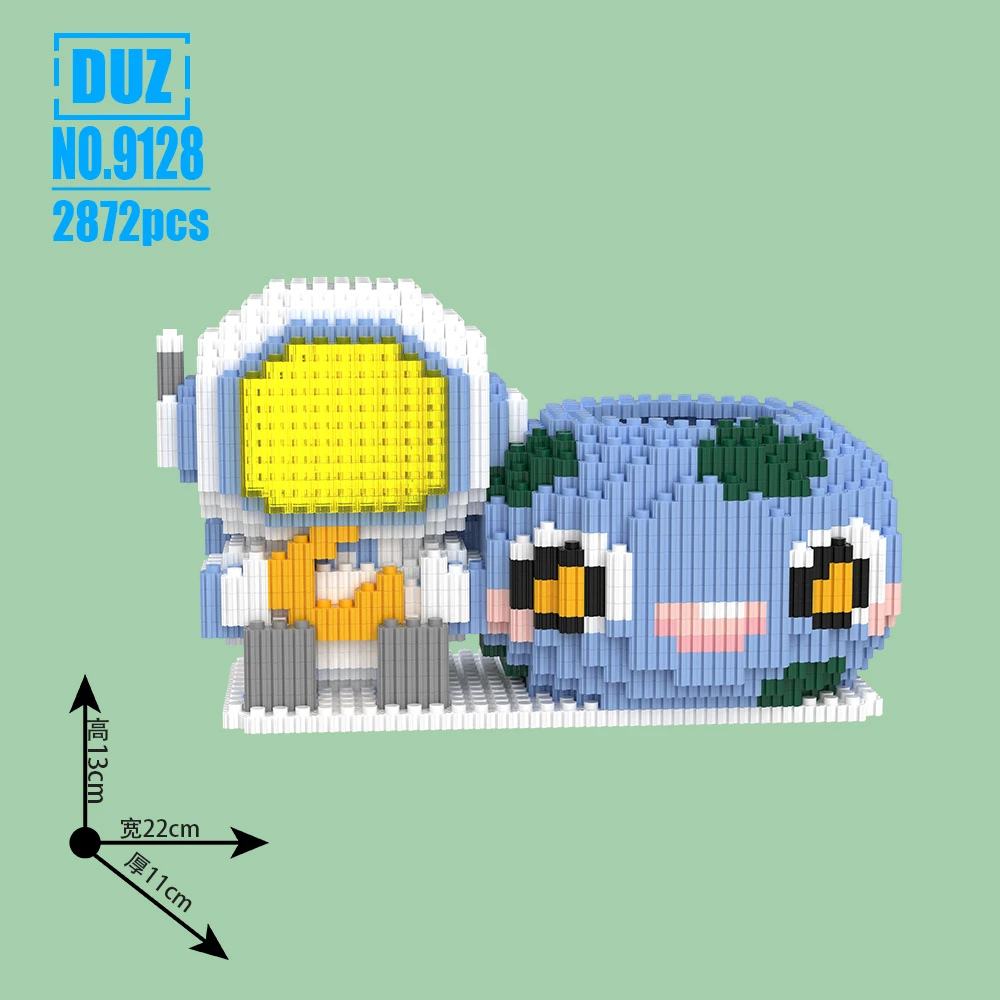 宇航员笔筒造型积木玩具儿童小颗粒拼装立体书桌摆件