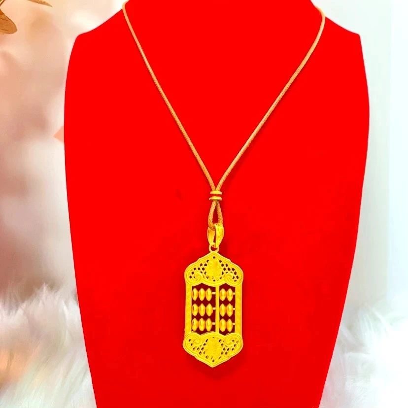 铜合金吊坠 如意算盘编织绳款