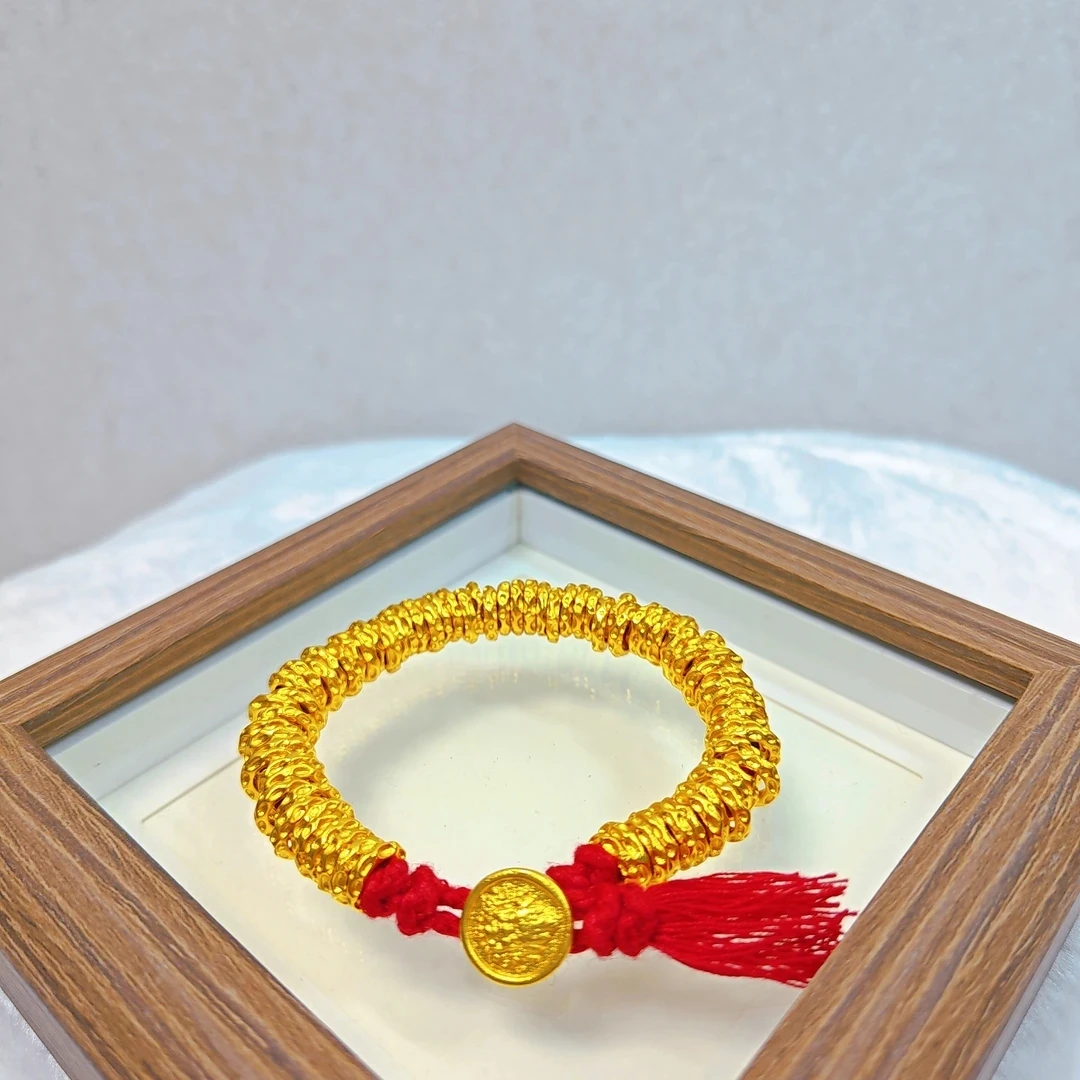 铜合金手链 精工 盘缠锤纹手绳