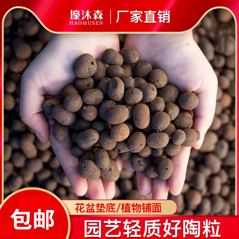 陶粒球花盆陶粒回填卫生间垫底园艺陶土营养颗粒多肉种植养花铺面