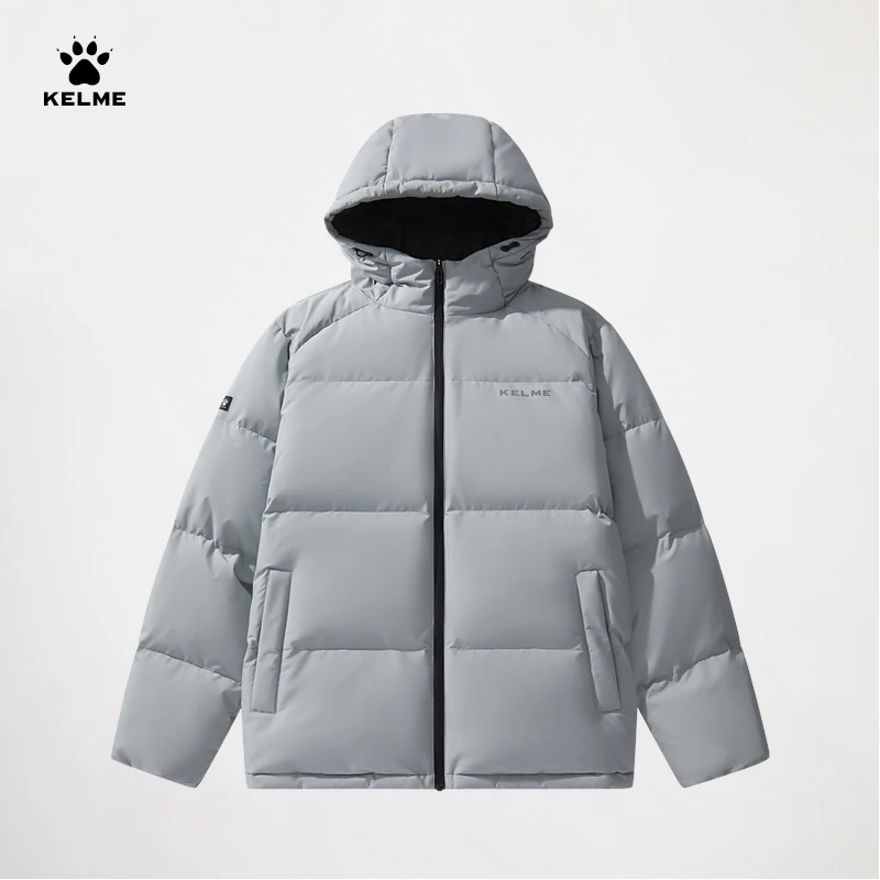 卡尔美官方短款羽绒服连帽外套冬季运动休闲保暖羽绒服厚男奥莱