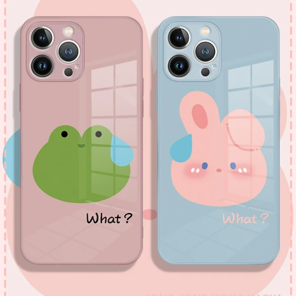 适用苹果17/华为pura70/小米14/oppo/vivo青蛙兔子网红趣味手机壳