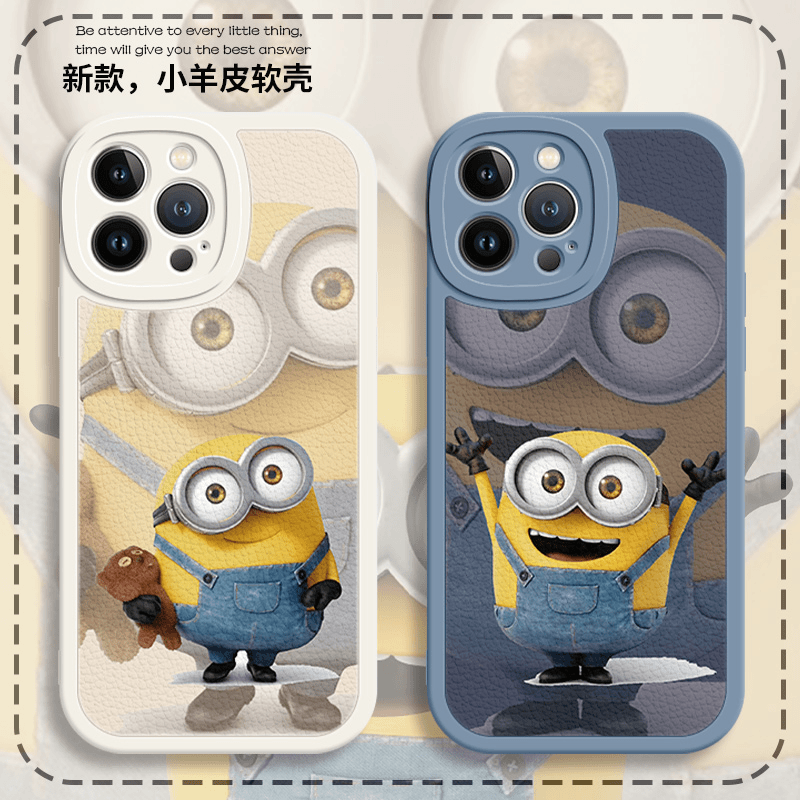 适用苹果15/华为pura70/小米/oppo/vivo小黄人创意网红防摔手机壳