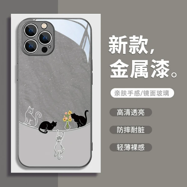 适用于苹果华为/小米oppo/vivo简约潮牌个性猫咪网红高颜值手机壳