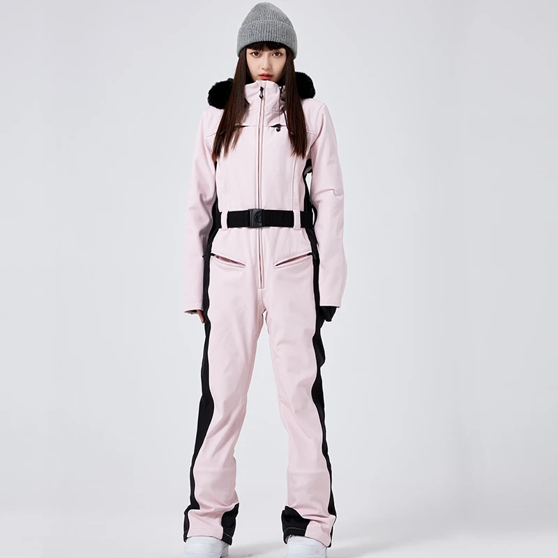 DOOKSNOW滑雪服女连体双板雪服保暖防风防水修身潮牌单板滑雪衣裤