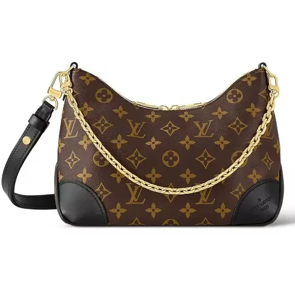 99新 LouisVuitton/路易威登 lv黑牛角老花单肩斜挎包（甄选）