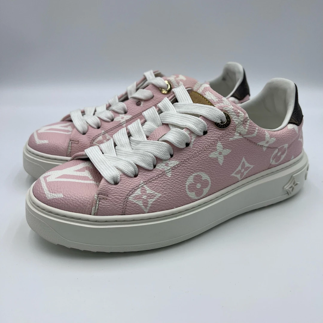 95新 LouisVuitton/路易威登 35.5码/满印logo厚底板鞋/9516061