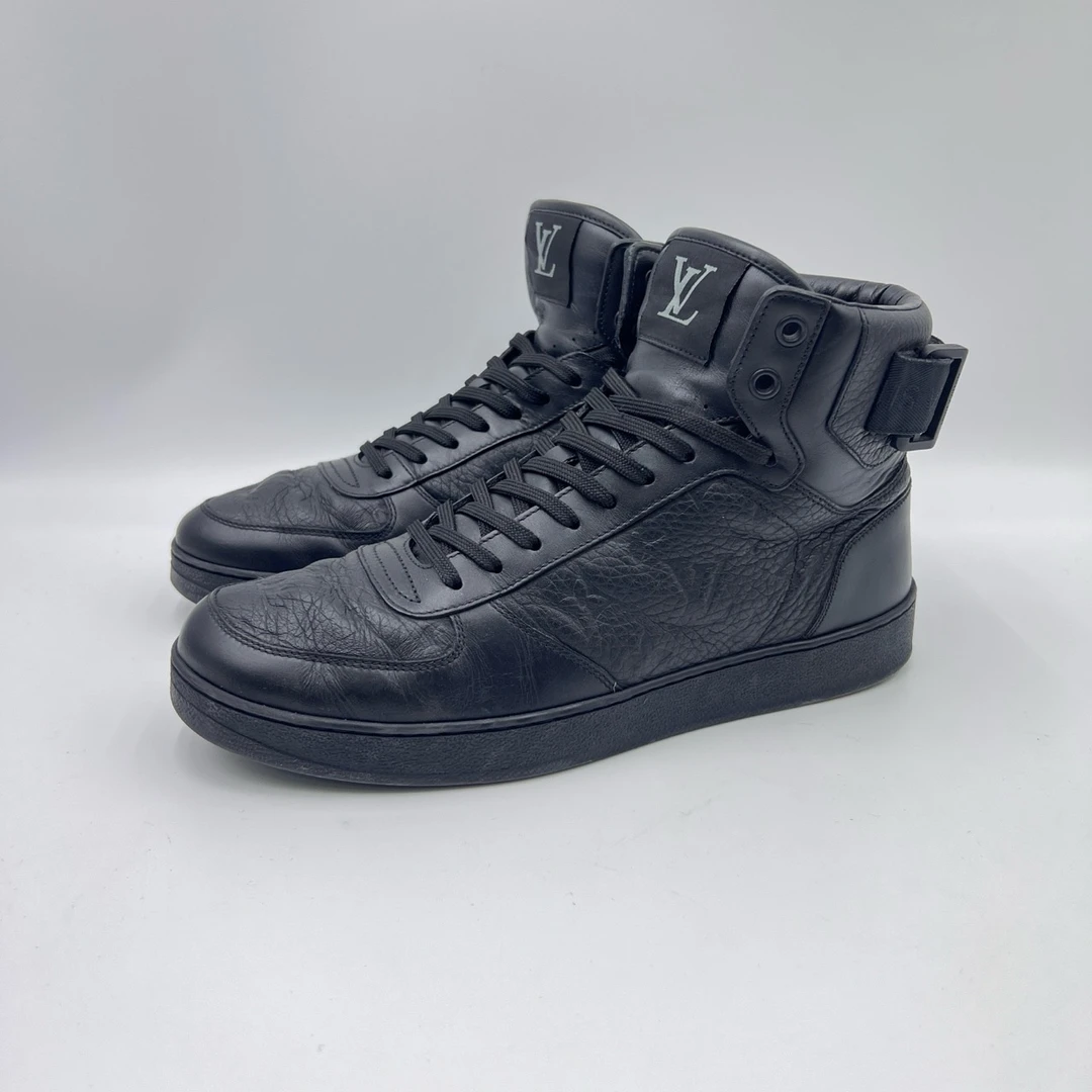 40码/lv路易威登/高帮logo印花板鞋/95新/9784061/公价：7800