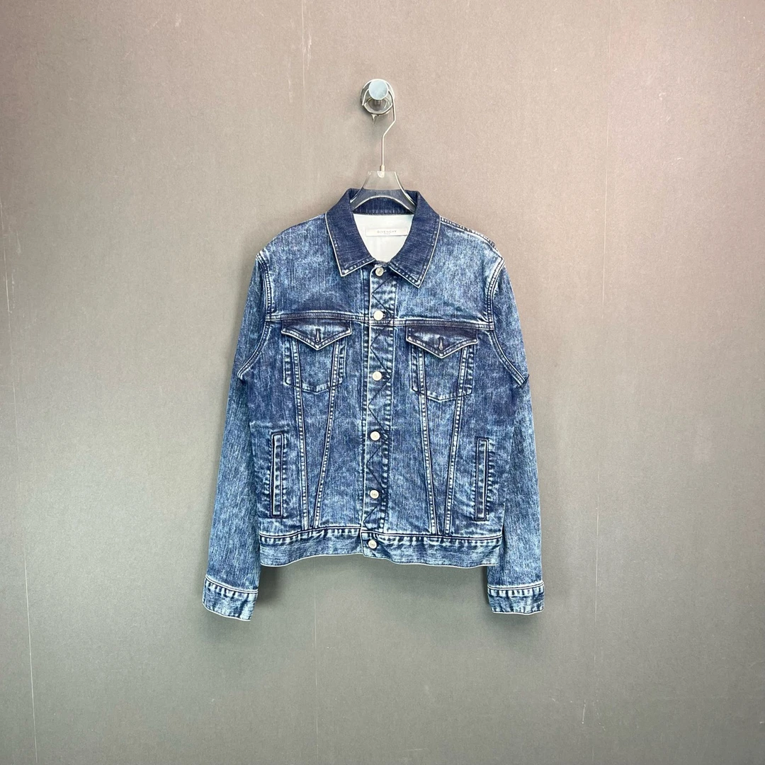 95新 Givenchy/纪梵希 M码/单排扣牛仔外套/8710339