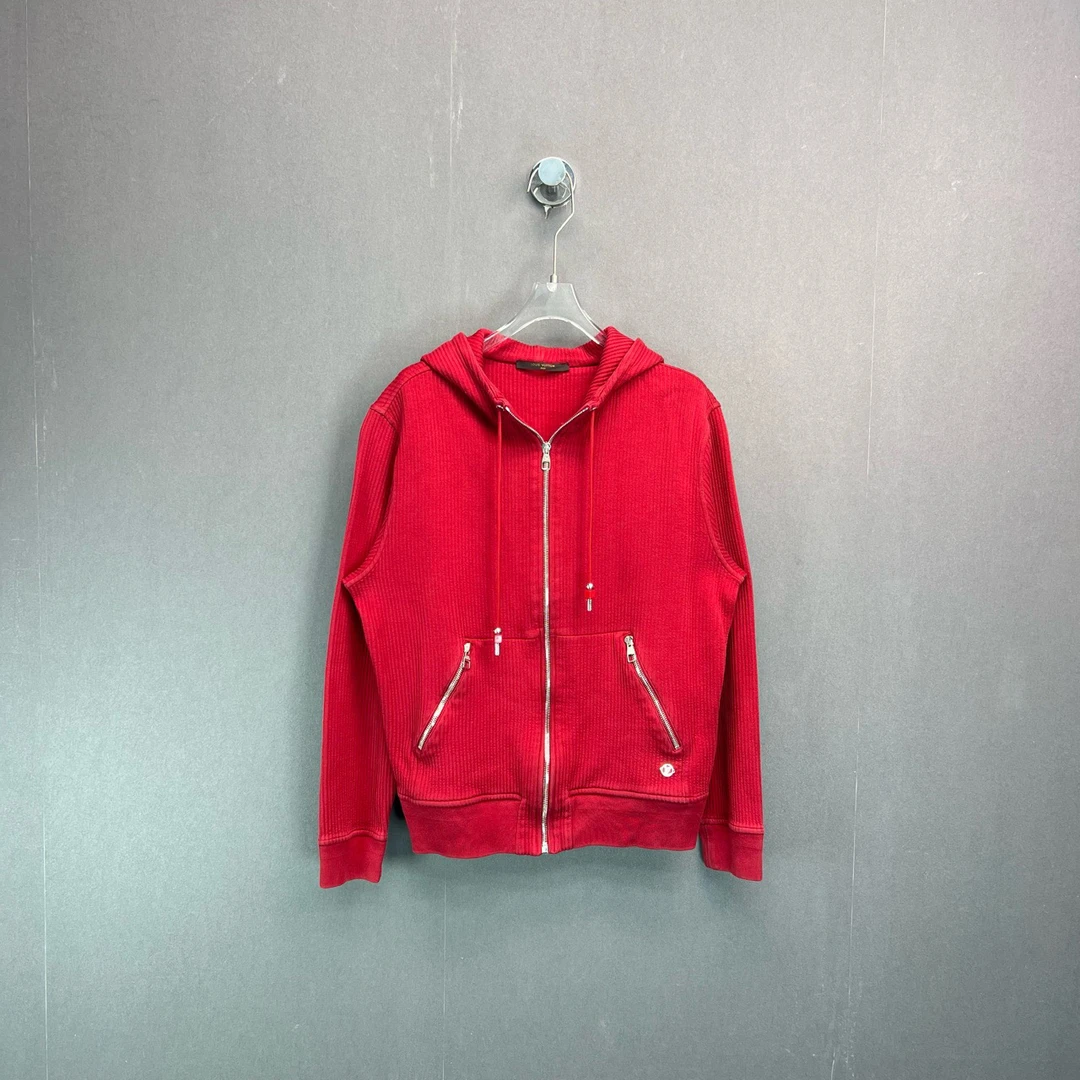 95新 LouisVuitton/路易威登 M码针织条纹连帽休闲卫衣/10385012