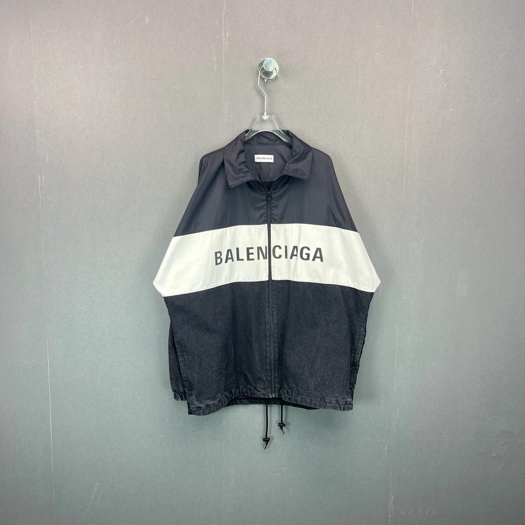 99新 Balenciaga/巴黎世家 34码/宽松牛仔外套/8204882