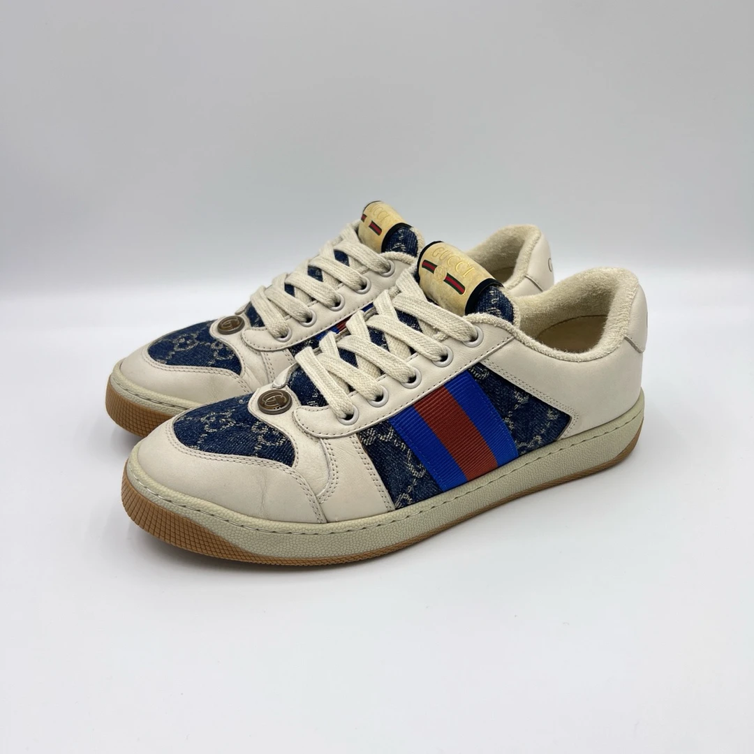 37.5码-43.5码 GUCCI/古驰 牛仔蓝 脏脏鞋 公价：7800