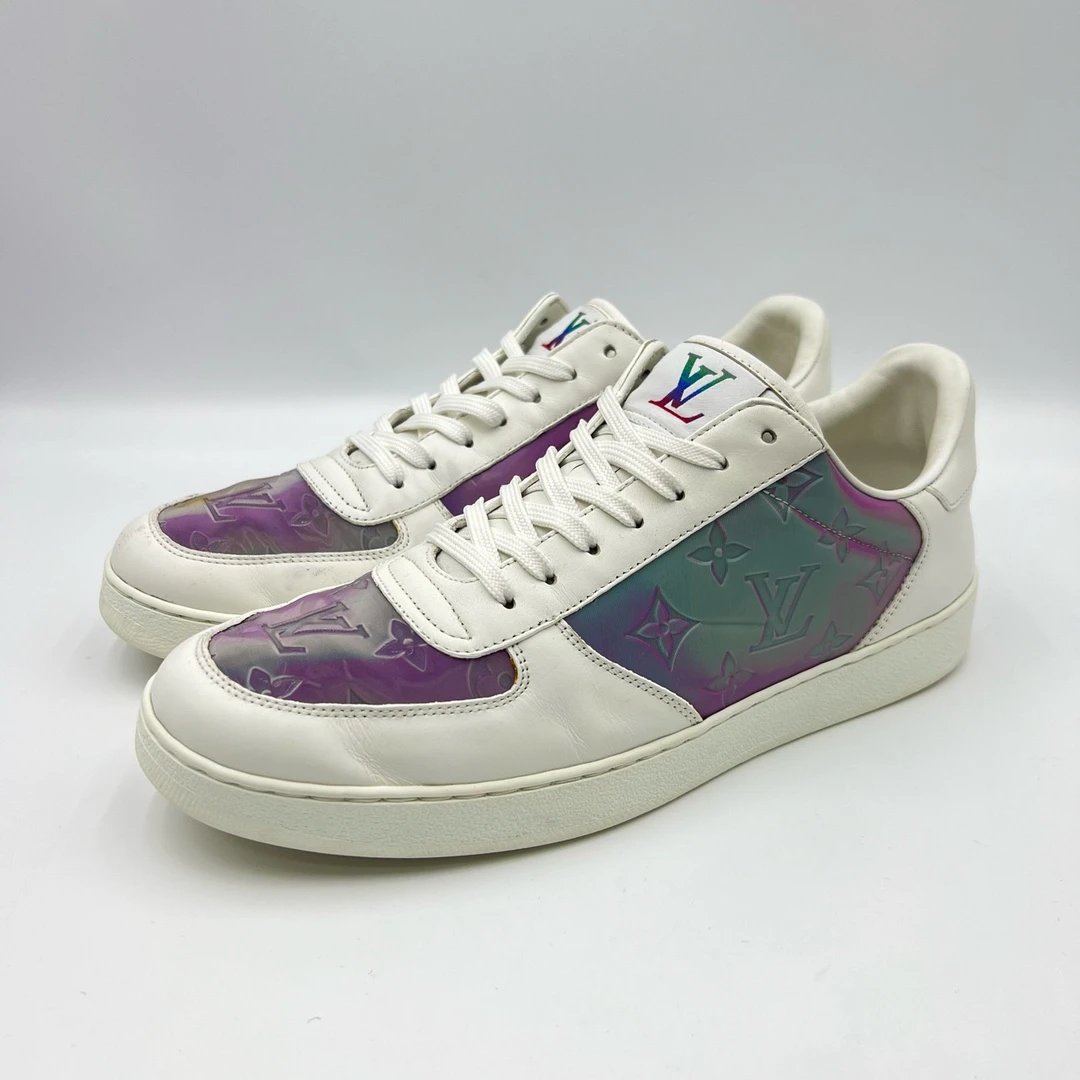 42码/LV路易威登/压纹印花皮革休闲鞋/95新/10188191/公价：10700