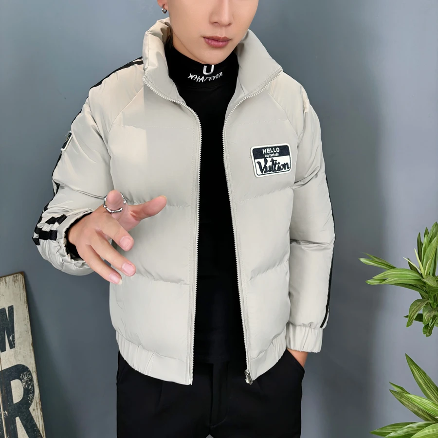 冬装新款潮牌痞帅时尚棉服男高级感修身棉衣韩版潮流男士保暖外套