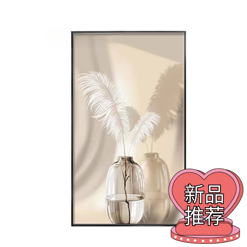肌理挂画新款手工沙发玄关极光羽毛简约走廊单立体装饰画现代简约