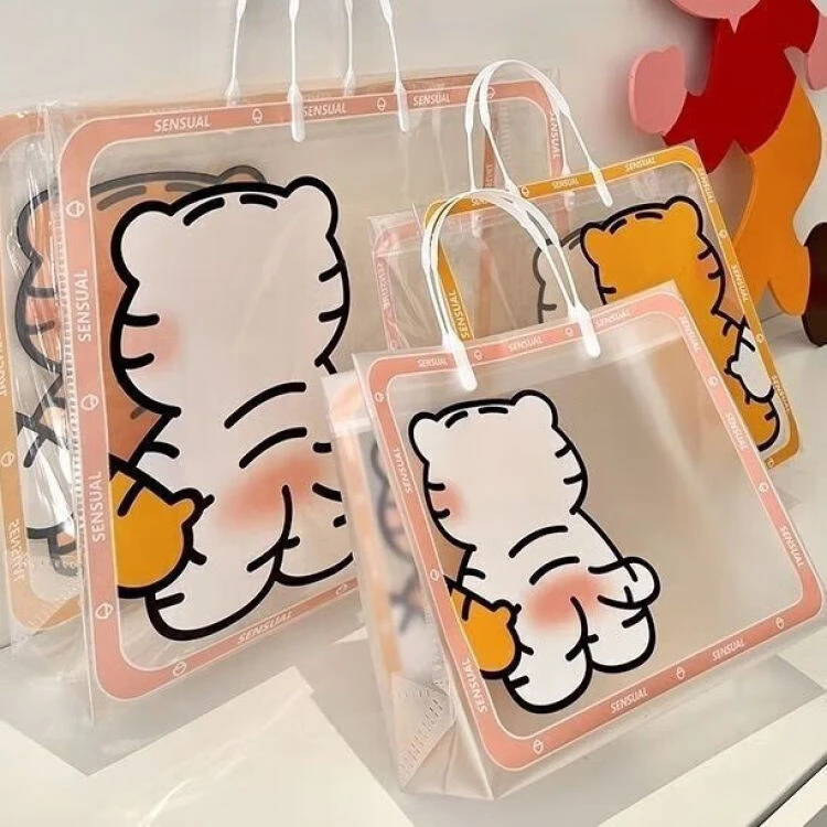 透明pvc包装手提袋可爱购物袋