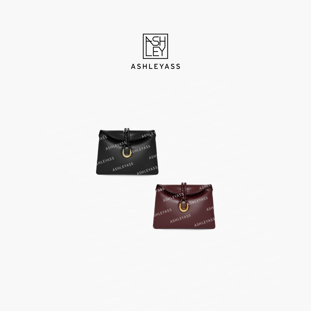 【ASHLEYASS】“晚宴包”双缝线手工金属搭扣手袋手拿包LSP420243S
