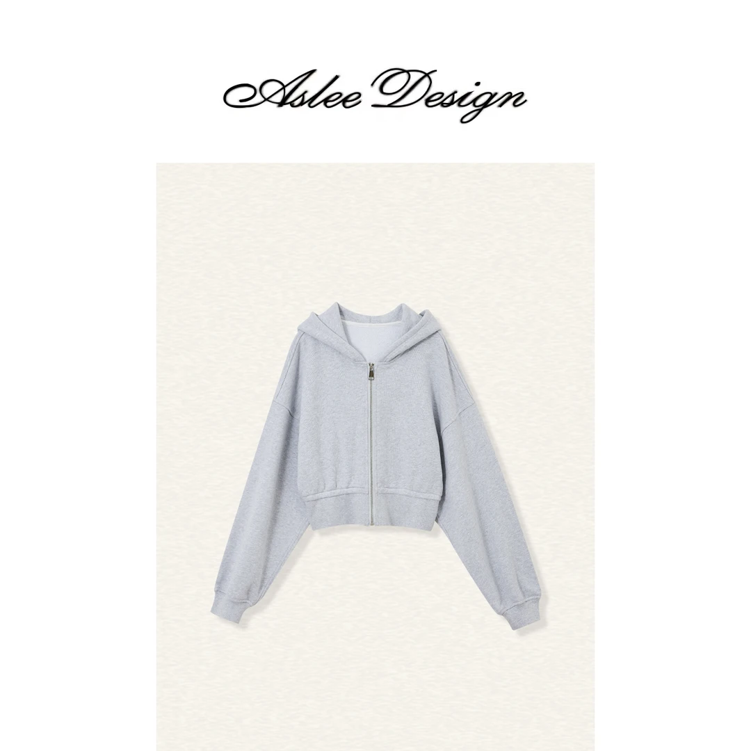 【ASHLEYASS】设计感时尚显瘦休闲百搭连帽宽松长袖卫衣LSS240240Y