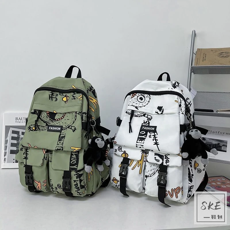 男书包2024新款潮书包韩版男生书包初中四五六年级潮流双肩包背包