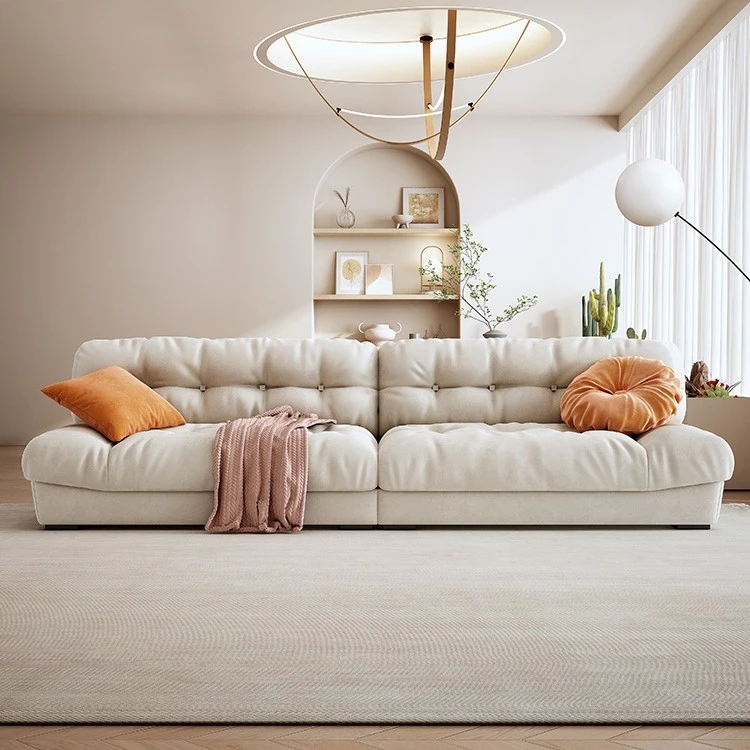Baxter云朵沙发小户型意式极简布艺客厅懒人北欧现代奶油风直排