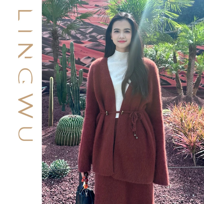 宽松开衫气质针织时尚百搭网红红色双面ins设计师