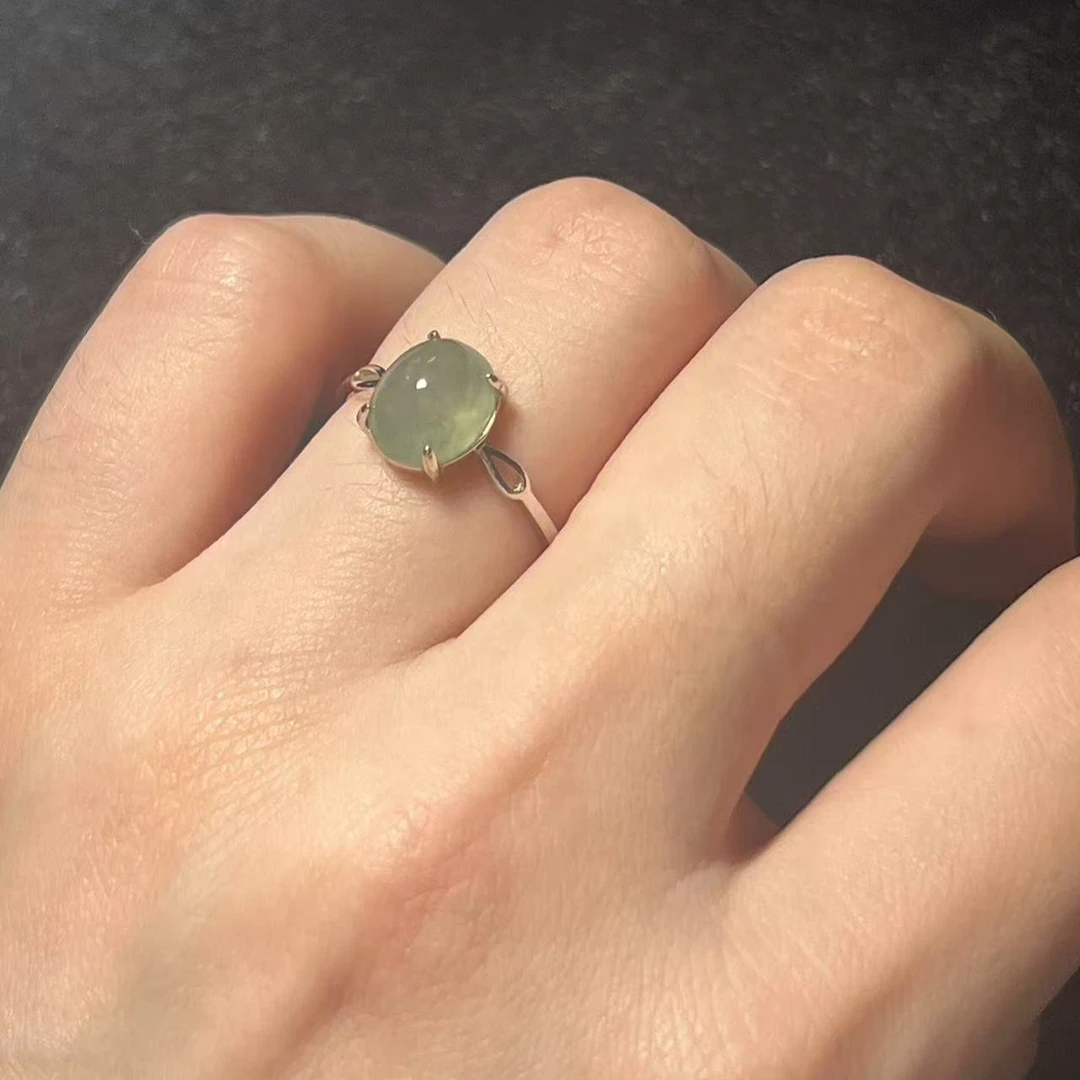 缅甸翡翠纯天然翡翠精美女戒，尺寸，9.0.3*7.93*6.17