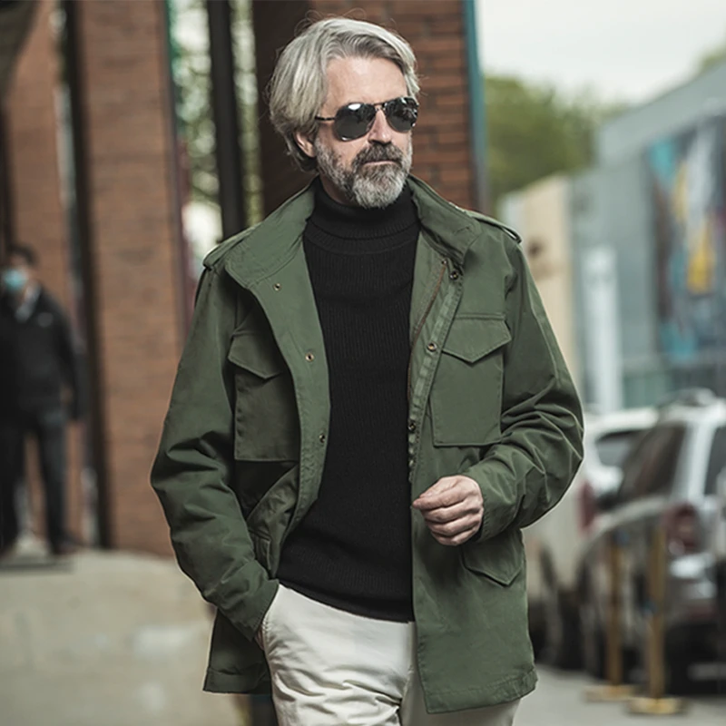 【龙牙】一代M65战地风衣外套男春秋收腰修身战术户外休闲经典百搭