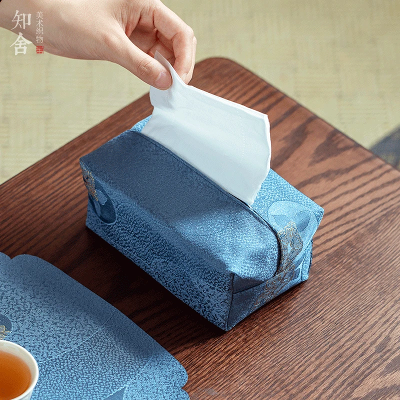 知舍原创停云流彩抽纸盒茶桌茶几家用客厅餐厅车载宫廷复古纸巾盒