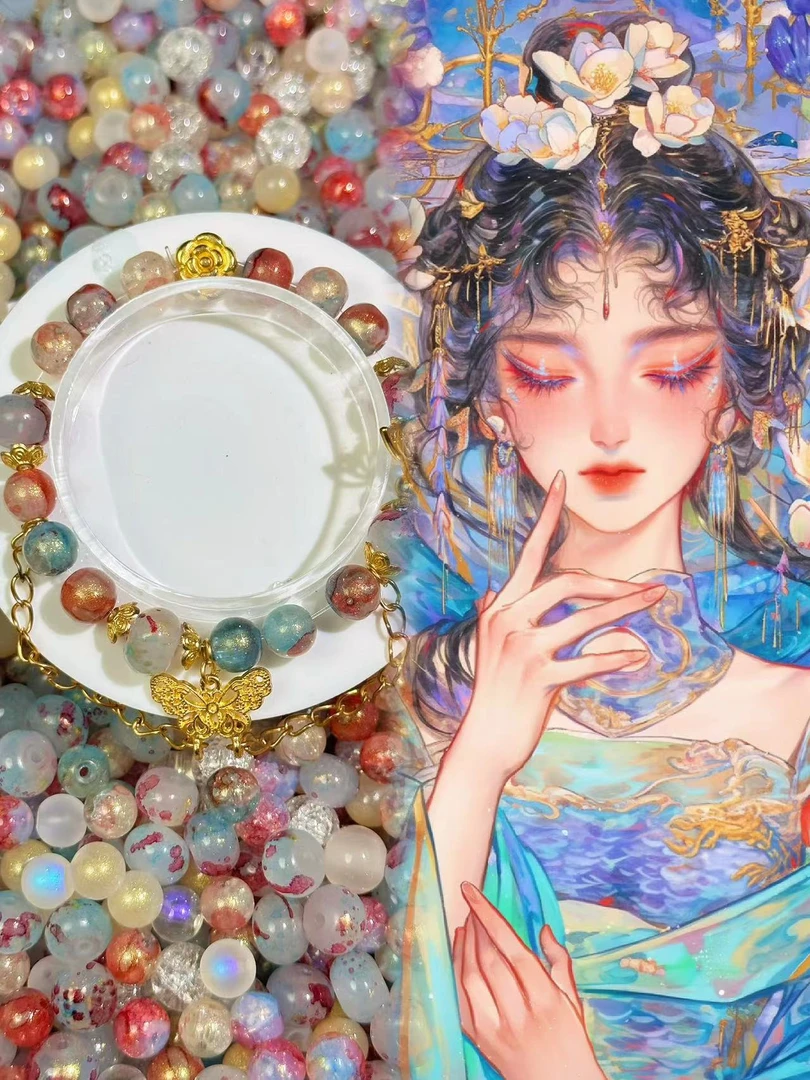 【九天玄女/原创】珠珠混款多色饰品手工DIY琉璃珠星空时尚饰品配件