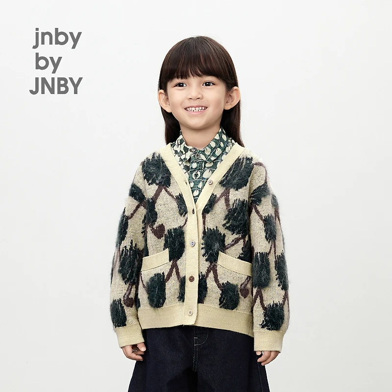jnbybyJNBY江南布衣童装中长款开襟毛衫男女童24春1O1311880