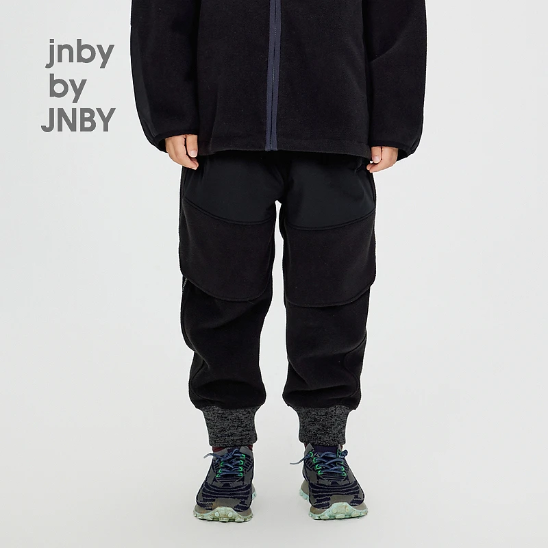 [双面绒]江南布衣童装宽松束脚裤拼接长裤24秋男女童1O9E12300