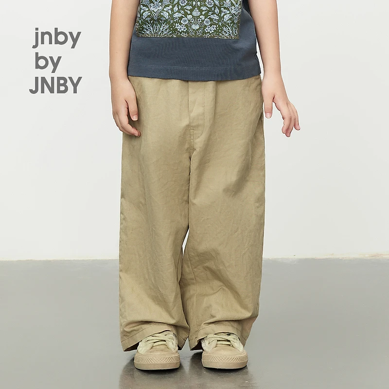新款jnbybyJNBY江南布衣童装裤子直筒裤男女童长裤24春1O2E11000