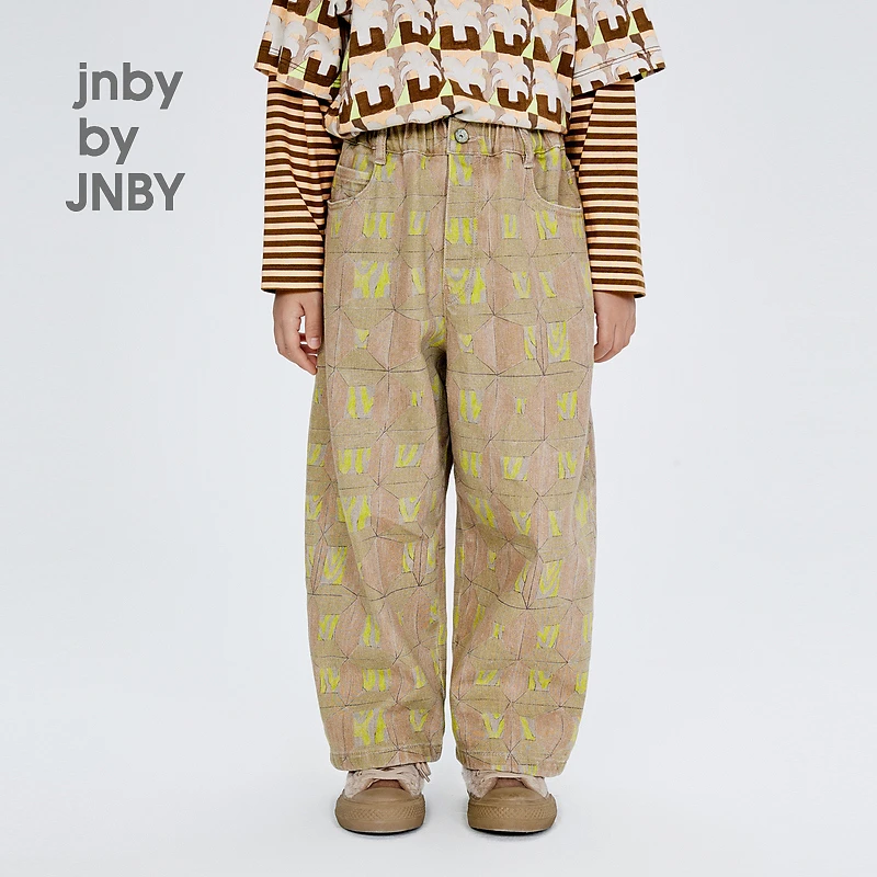 新款jnbybyJNBY江南布衣童装直筒牛仔长裤24秋男女童1O8E11660