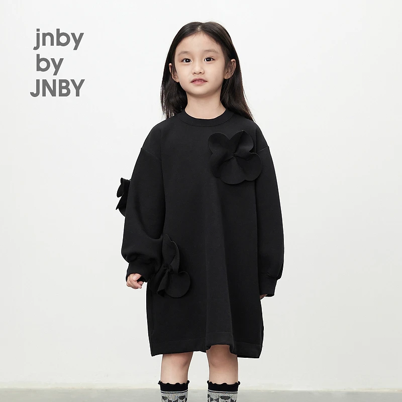 [立体花朵]jnbybyJNBY江南布衣童装长袖连衣裙24春1O2G12320